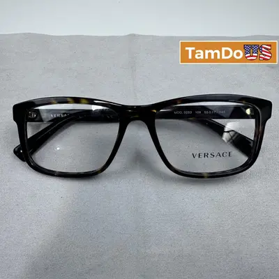 Versace Eyeglasses Frames Authentic Designer Optical Glasses Rectangular - Excellent - Real photo at TamDo.us