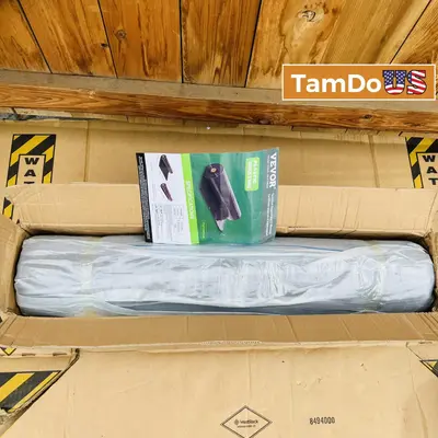 Vevor Plastic Sheeting 10' x 100' Black 6 Mil Heavy Duty Poly Roll Vapor Barrier - Thumbnail 1