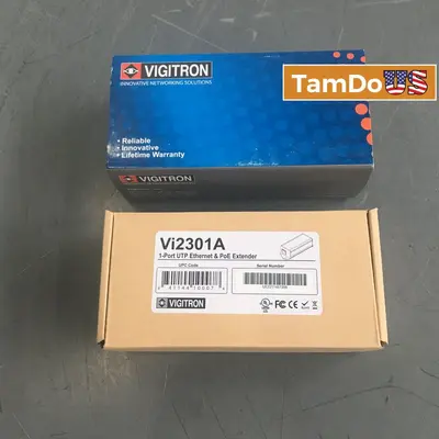 Vigitron Vi2301A Single Port Maxiicopper Ethernet Extender Over UTP 60W PoE - Thumbnail 1
