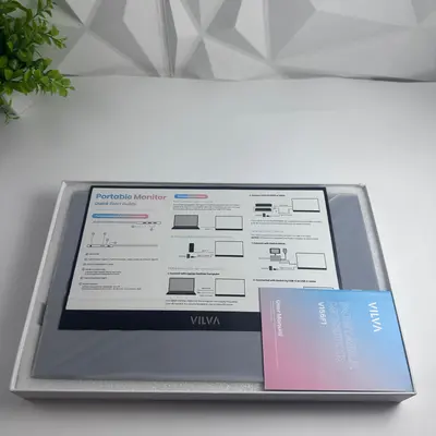 VILVA V156F1 15.6" Portable Monitor FHD 1080P IPS USB-C Mini HDMI Smart Cover - Thumbnail 5