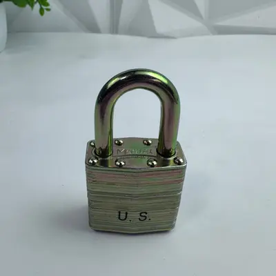 Vintage Master Lock US Military Padlock Heavy Duty Steel DG MJ21670 (No Key) - Thumbnail 2