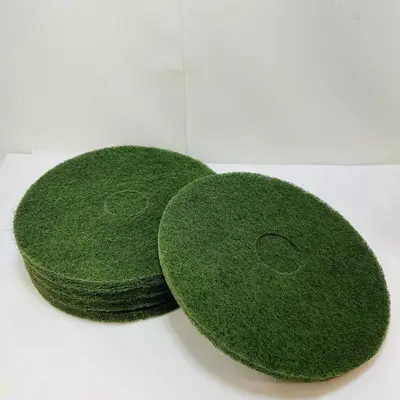 Virginia Abrasives 16" Green Scrub Floor Pads 5/Case - Thumbnail 2
