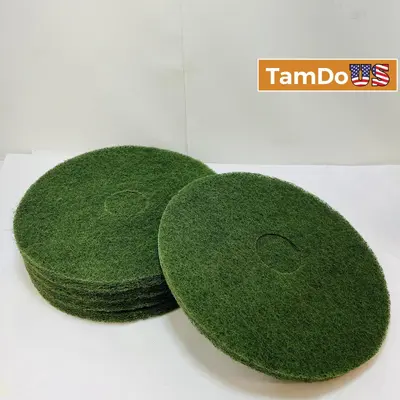 Virginia Abrasives 16" Green Scrub Floor Pads 5/Case - New - Real photo at TamDo.us