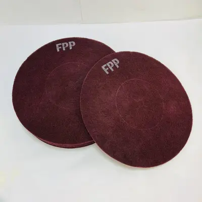 Virginia Abrasives 16" Maroon Floor Pads 10/Case - Thumbnail 2