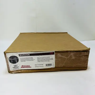 Virginia Abrasives 16" Maroon Floor Pads 10/Case - Thumbnail 3