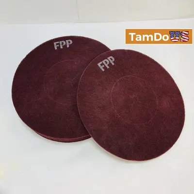 Virginia Abrasives 16" Maroon Floor Pads 10/Case - New - Real photo at TamDo.us