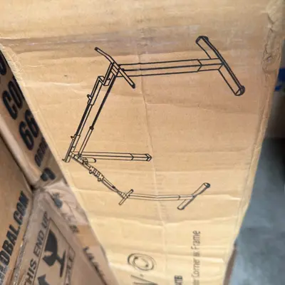 VIVO $199 Electric Corner Standing Desk Frame, L-Shaped, 49.5"-74" Main Desk - Thumbnail 7