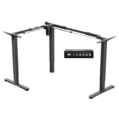 VIVO $199 Electric Corner Standing Desk Frame, L-Shaped, 49.5"-74" Main Desk - New - Real photo at TamDo.us