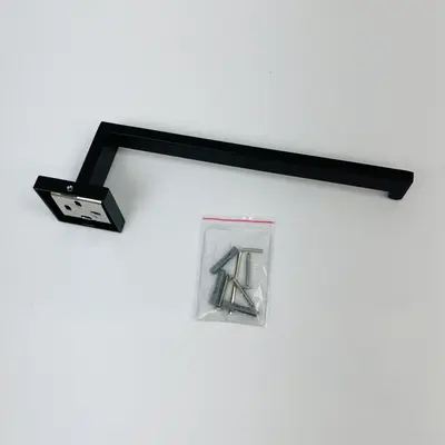 Wall Mount Towel Bar A7009-BK, Black Bathroom Towel Holder - Thumbnail 2