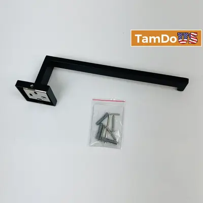 Wall Mount Towel Bar A7009-BK, Black Bathroom Towel Holder - Thumbnail 1
