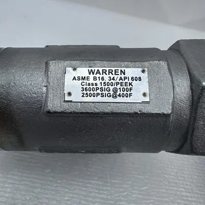 Warren ASME B16.34/API 608 3/4" Ball Valve Class 1500 3600 WOG - Thumbnail 4