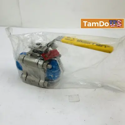 Warren Ball Valve 366FRG CF8M 316SS, RPTFE Seat, 1/2" NPT, Graphite Seal, New - Thumbnail 1