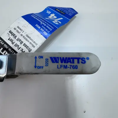 WATTS 3/4" LFM-760-PEX 2-PC Full Port Brass Ball Valve 400 psi WOG - Thumbnail 3