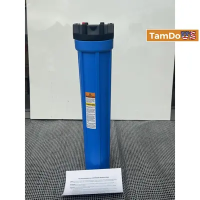 Watts Flowmatic 20 inch Blue Filter Housing 3/4" Ports - Thumbnail 1
