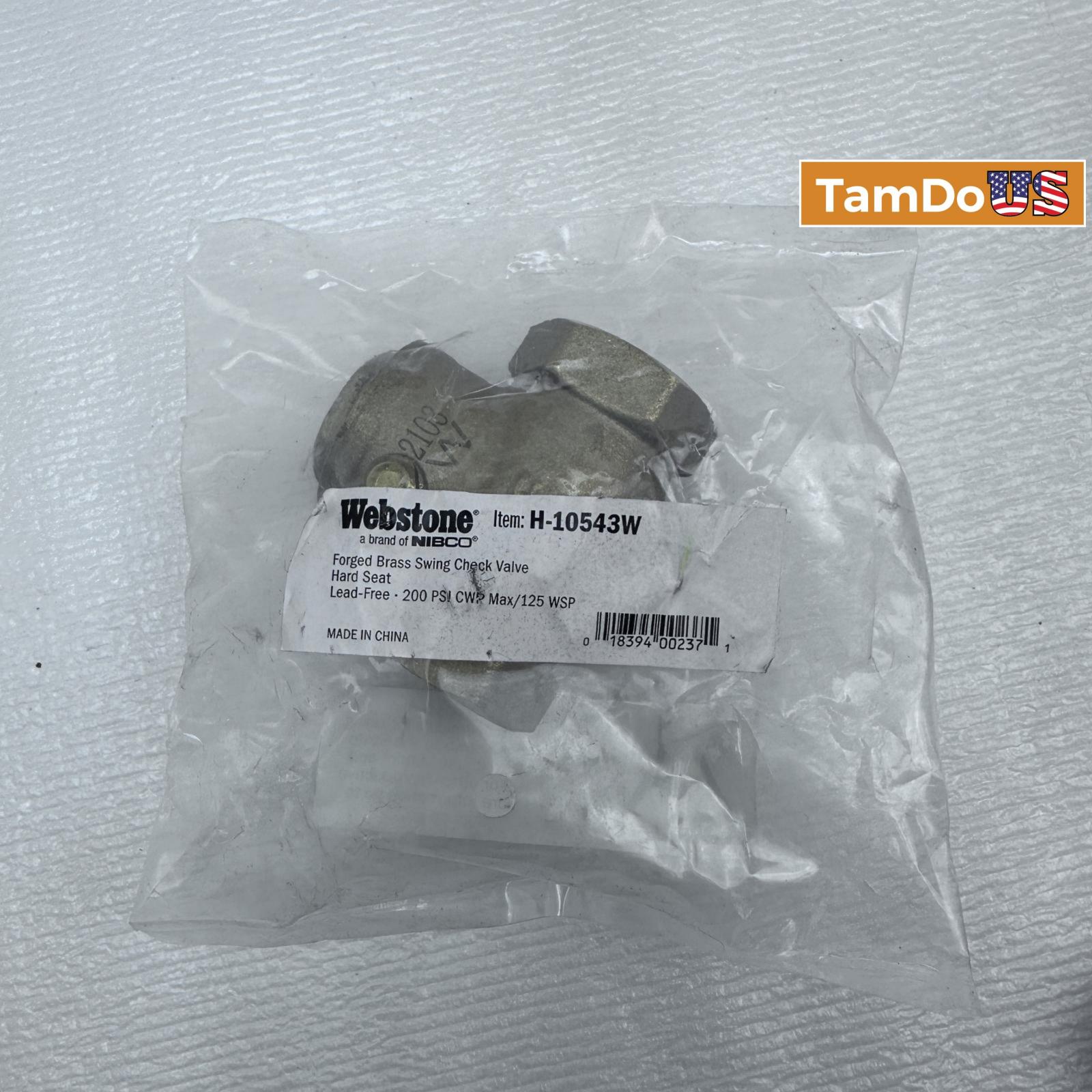 Webstone H-10543w Forged Brass Swing check Valve Lead-Free 200 PSI CWP - Photo 1 - Real photo at TamDo.us