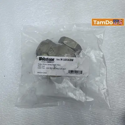 Webstone H-10543w Forged Brass Swing check Valve Lead-Free 200 PSI CWP - New - Real photo at TamDo.us