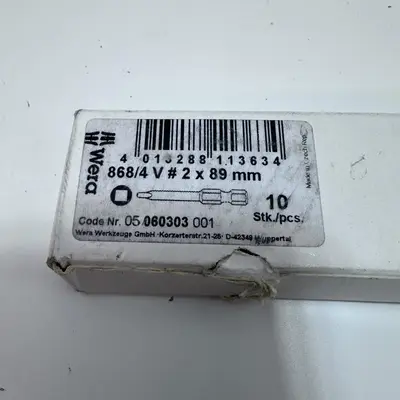 Wera 060303, 868/4 V Square-Plus Bits, #2 x 89 mm (10 pcs) - Thumbnail 3