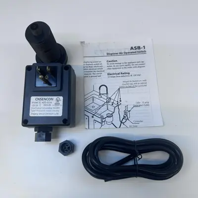 Westbrass Garbage Disposal Air Switch Kit – Stainless Steel Button & Control Box - Thumbnail 1