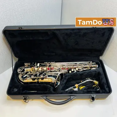 Wexler Student Eb Alto Saxophone Nickel Plated with Mouthpiece and Hard Case - Thumbnail 1