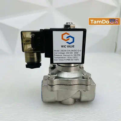 WIC Valve 2SCW-3/4-24VDC-D-V Solenoid Valve 3/4", 24V DC, 100 PSI, IP65 - Thumbnail 8