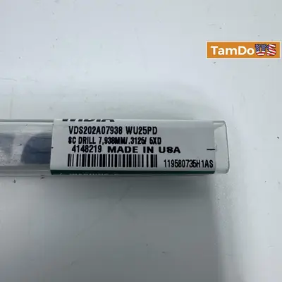 Widia 7.938mm Solid Carbide Drill – TiAlN Coated VDS202A07938 WU25PD - Thumbnail 7