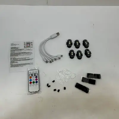 Wireless RGB LED Light Kit 6 Pods USB-C Rechargeable w/ Remote Multi-Mode - Thumbnail 2