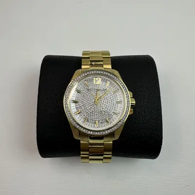 Wittnauer WN3072 Men's 44mm Pave Gold Tone Quartz Watch - Thumbnail 3
