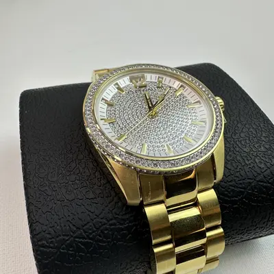 Wittnauer WN3072 Men's 44mm Pave Gold Tone Quartz Watch - Thumbnail 2