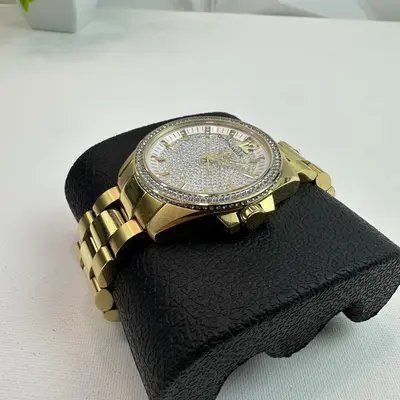 Wittnauer WN3072 Men's 44mm Pave Gold Tone Quartz Watch - Thumbnail 8