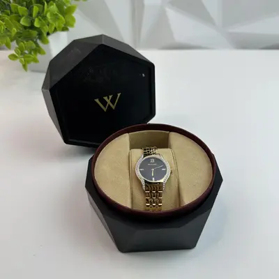 Wittnauer WN4117 Women's Watch 30x30MM Black Diamond Dial Steel Band - Thumbnail 6