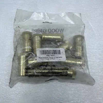 Wood Grip Brass Anchor for Pool Safety Cover - 10 Pack - Thumbnail 1
