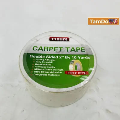 YYXLIFE Double Sided Carpet Tape, 2" x 10 Yards - Thumbnail 3