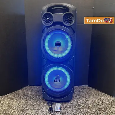 Zizo Boom Z10 50W Portable Wireless Speaker with Microphone - Black - Thumbnail 8