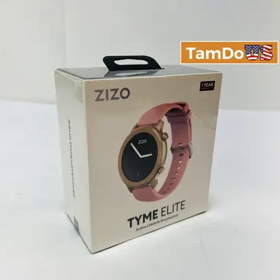 ZIZO TYME Elite Smartwatch Pink Gold Heart Rate Blood Pressure SpO2 Tracker - New - Real photo at TamDo.us